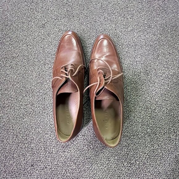 Cole Haan Men's Leather Dress Shoes Brown - Size 11.5 - Picture 2 of 5